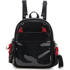 Gothic Ita Backpack with Pin Display and Inserts for Women Shoulder or Crossbody